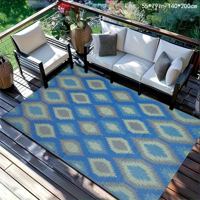 Outdoor Checkerboard Area Rug