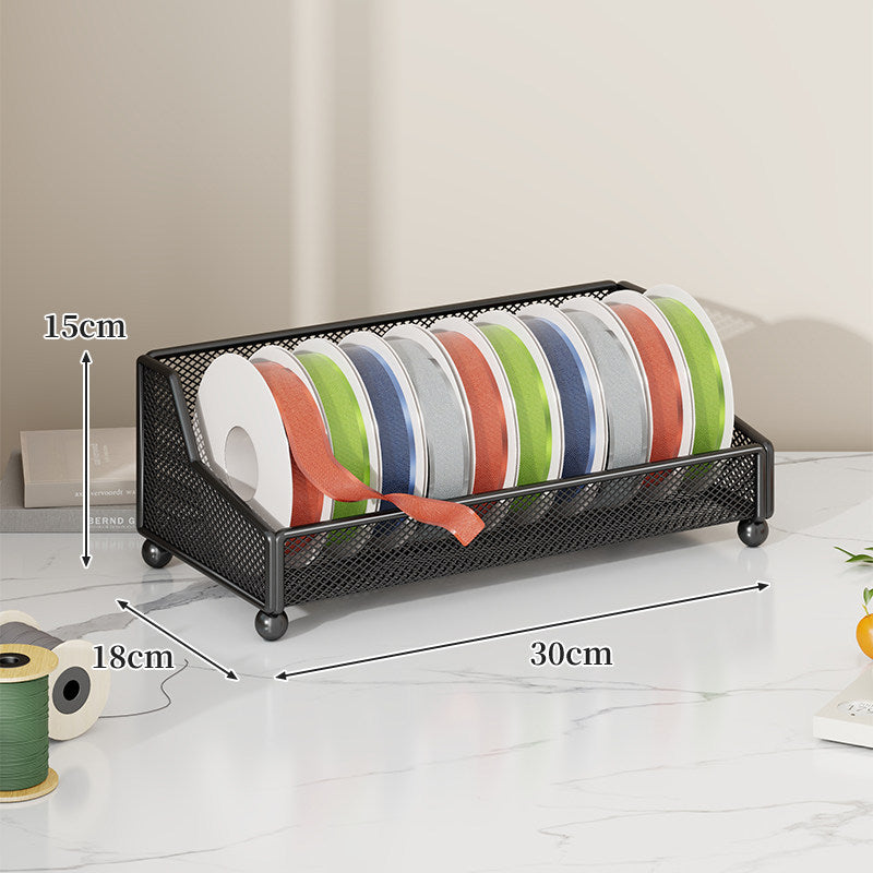Ribbon Spool and Craft Supply Mesh Organizer Rack
