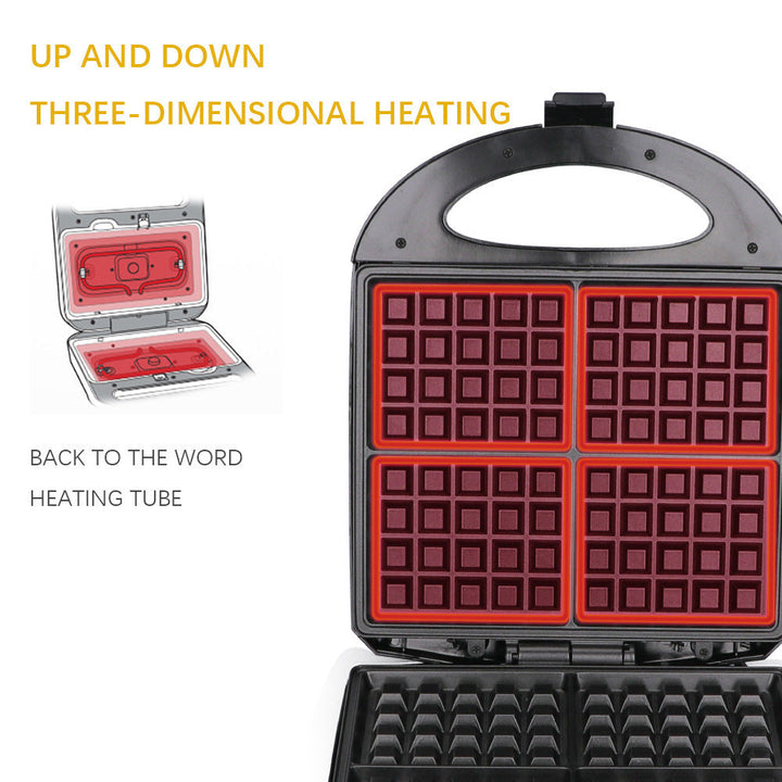 Advanced Waffle Maker with Non-Stick Plates Kalsten