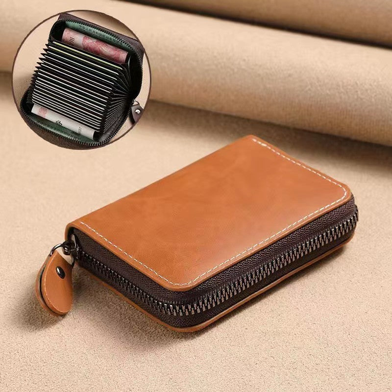 Zippered Leather Wallet