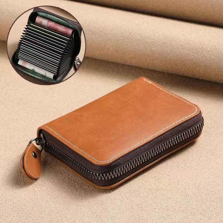Zippered Leather Wallet