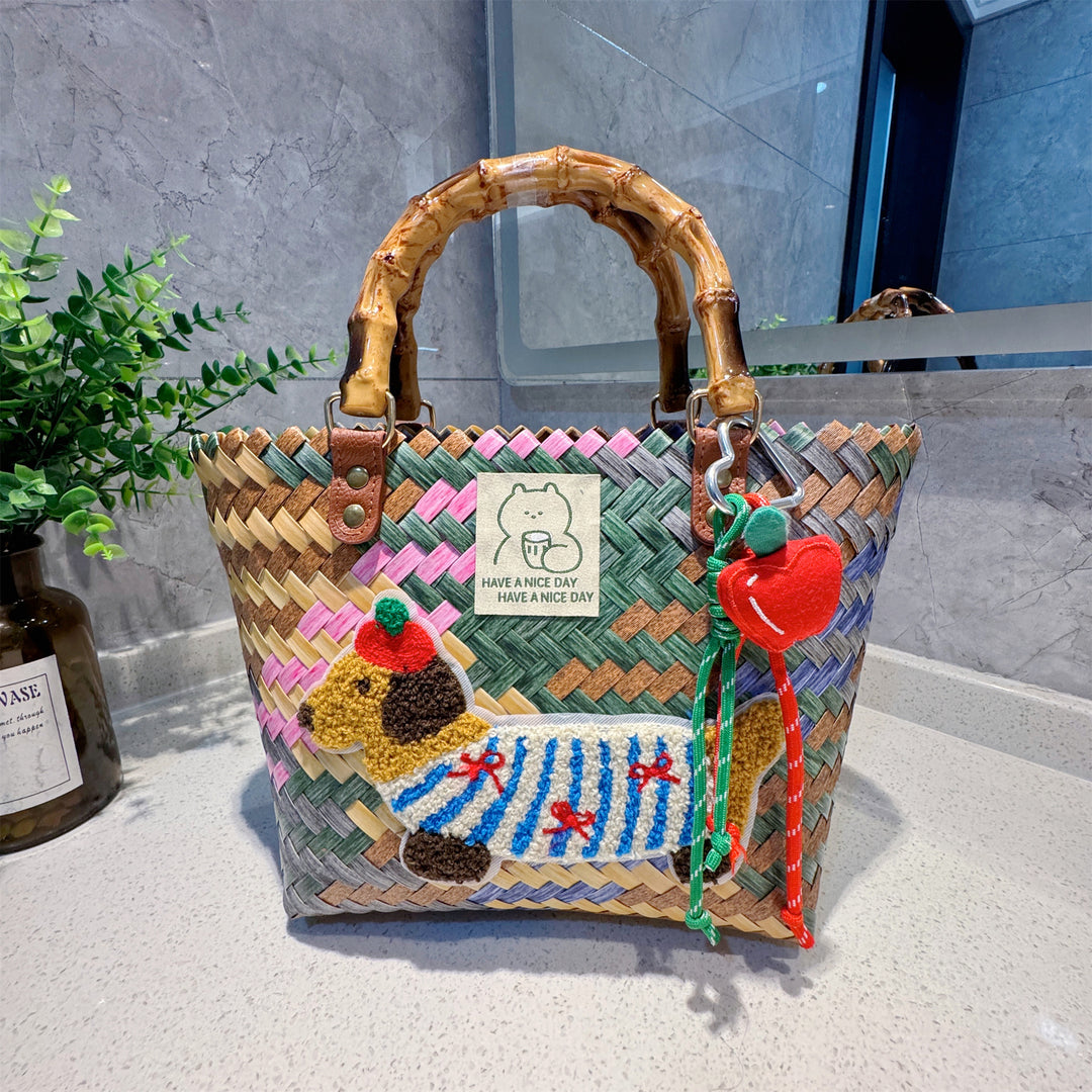Playful and Handmade Basket Bag Kalsten