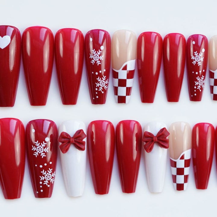Festive Press-On Nail Art Set