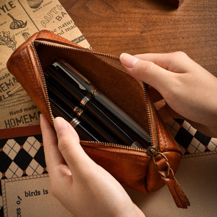 Stylish Leather Pencil Case