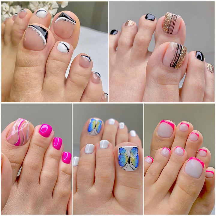 Artistic Toenail Design with Divine Butterfly Design Kalsten