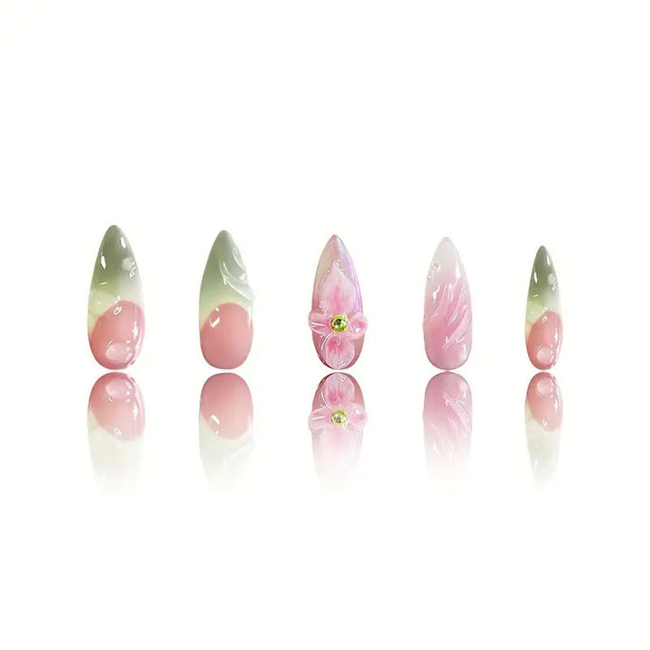 Floral Art Acrylic Nail Extensions Kalsten 1789447284