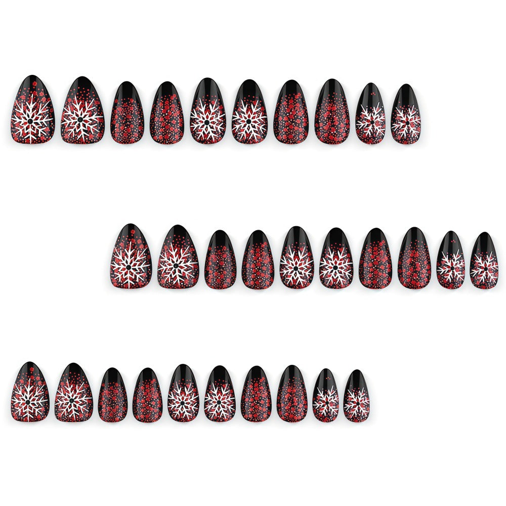 Artificial nails with snowflake design Kalsten