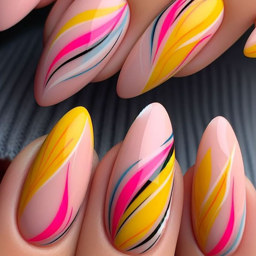 Artistic Ombre Swirl Press-On Nails Kalsten