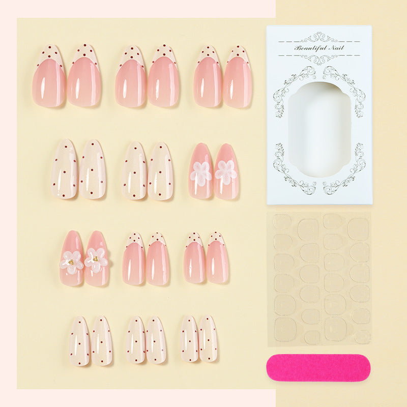 Creative nail art set with floral accents and glitter Kalsten