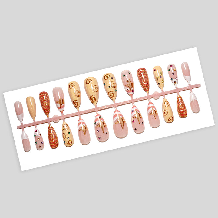 Elegant Holiday Press-On Nail Set