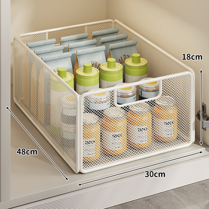 Under-Cabinet Mesh Rolling Storage Basket