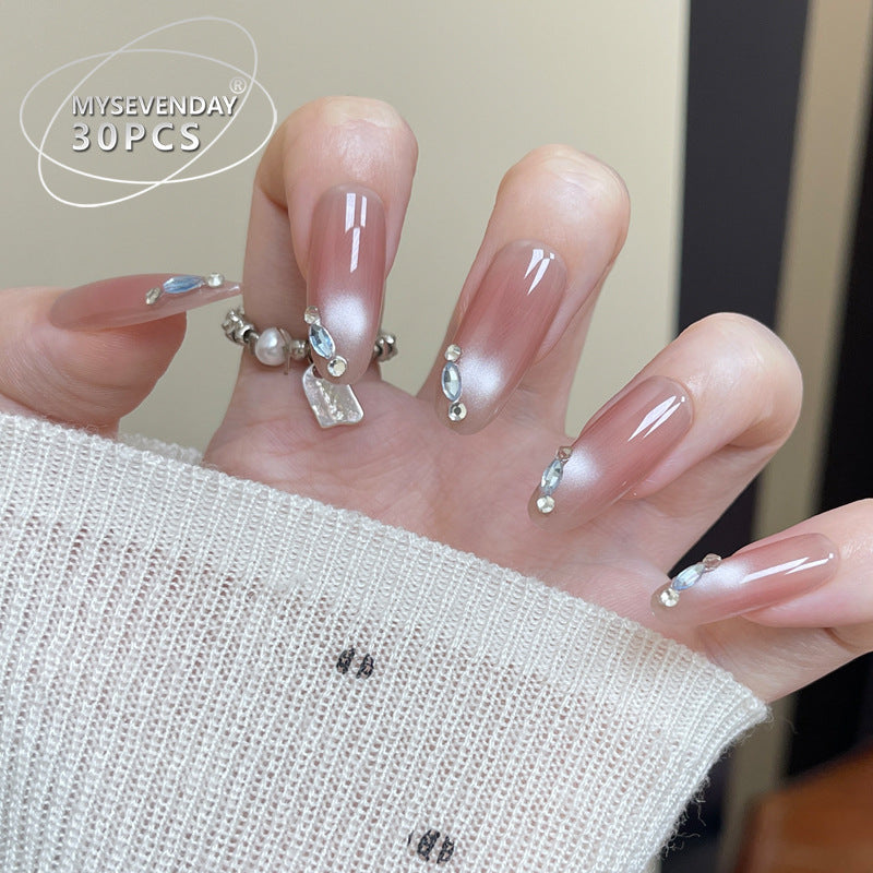 Glamorous Rhinestone Accent Press-On Nail Tips Kalsten