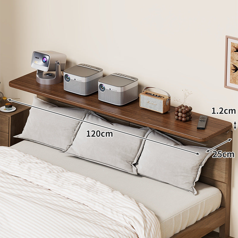 Slim Wall-Mounted Floating Bedside Shelf with Concealed Brackets