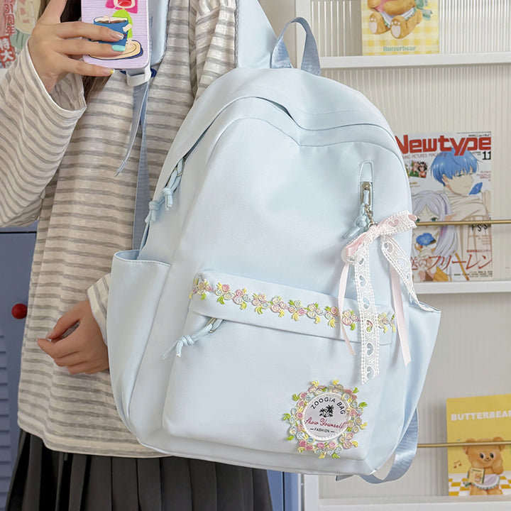 Embroidered Floral Backpack Kalsten