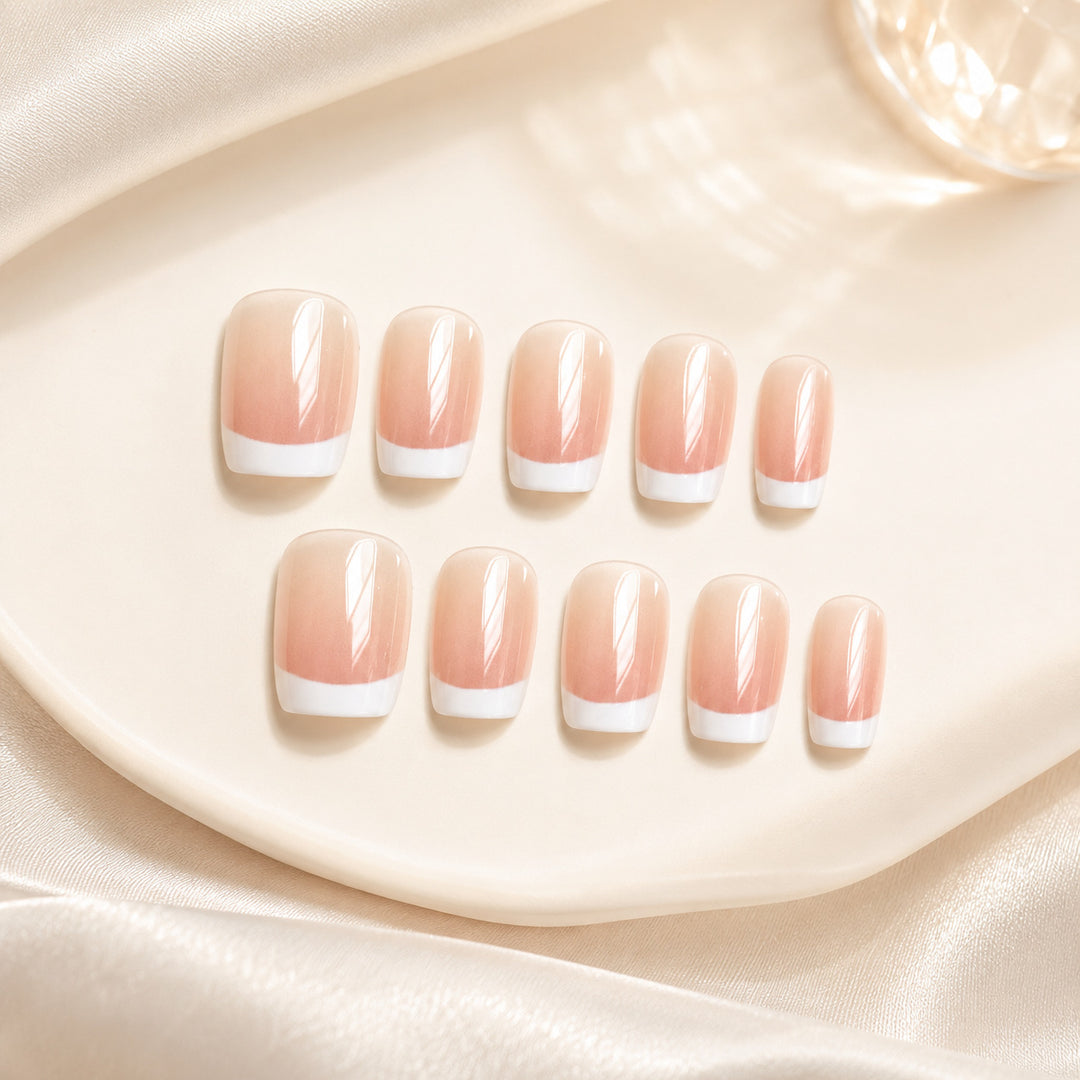 French Tip Press-On Nail Set