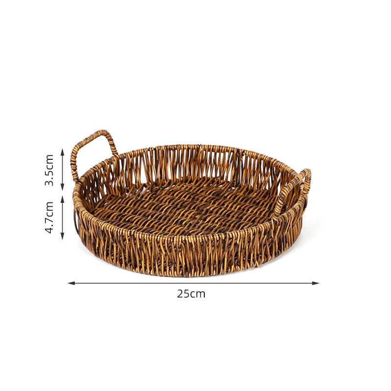 Round Woven Serving Tray Kalsten