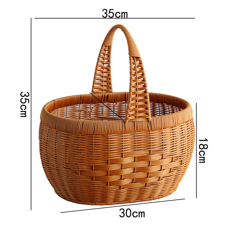 Women Handwoven Basket with Lid Kalsten