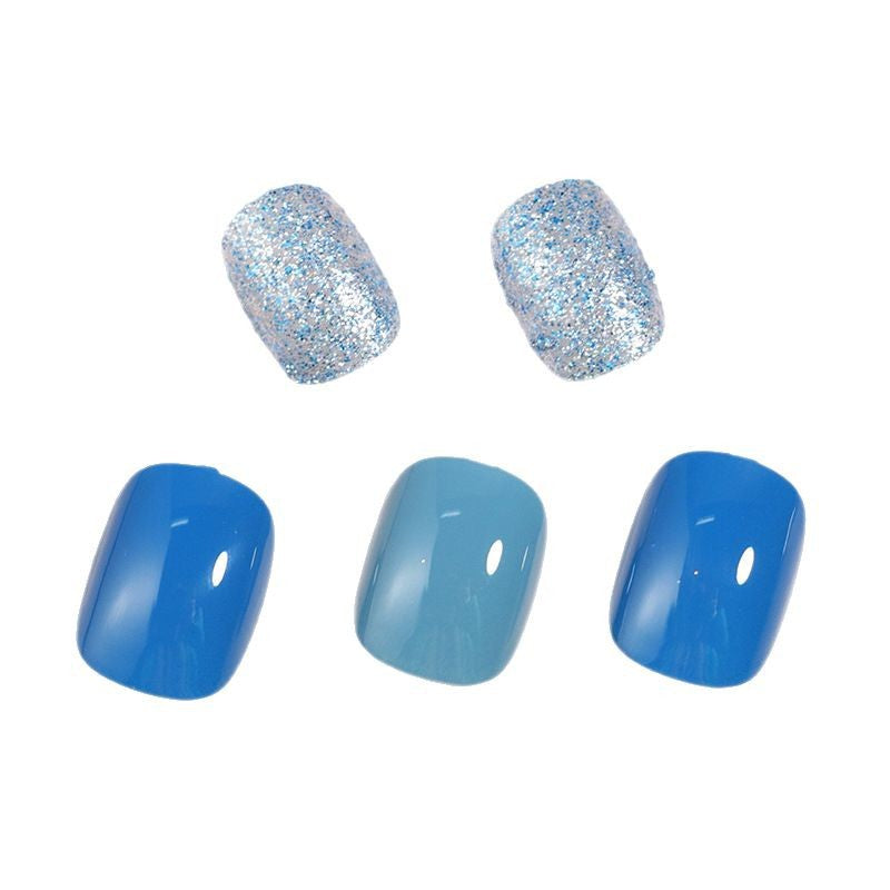 Artistic Press-On Nail Set with Sparkling Glitter Effect Kalsten