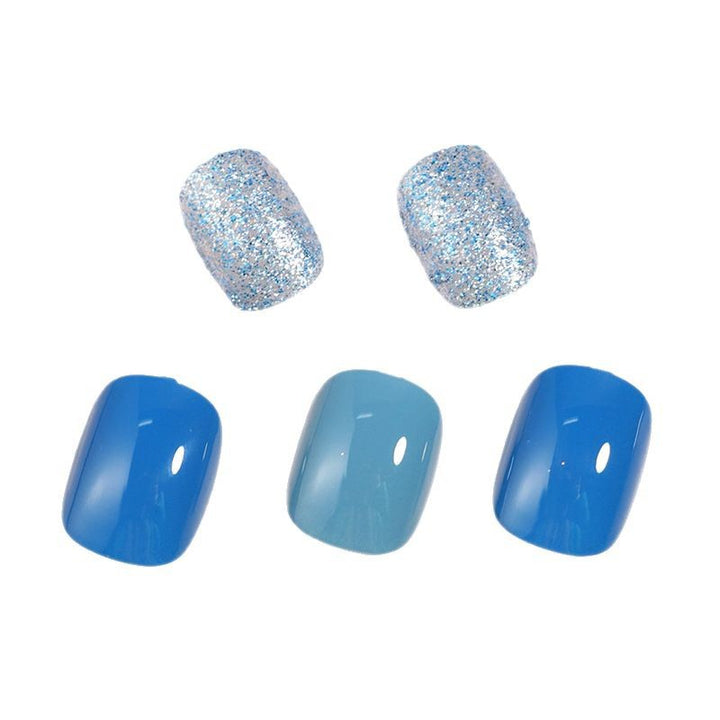 Artistic Press-On Nail Set with Sparkling Glitter Effect Kalsten