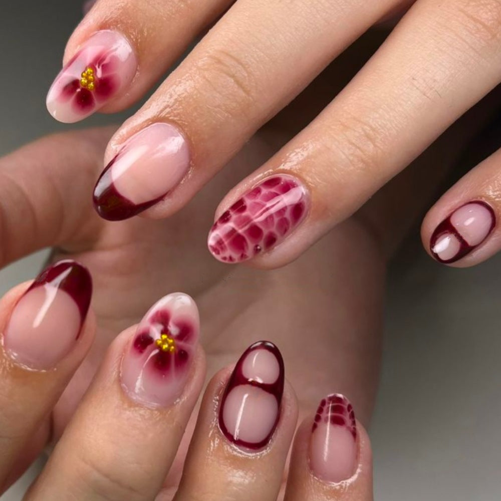 Artistic Floral Nail Art Extensions