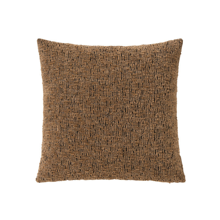 Rectangular chenille decorative cushion with textured surface