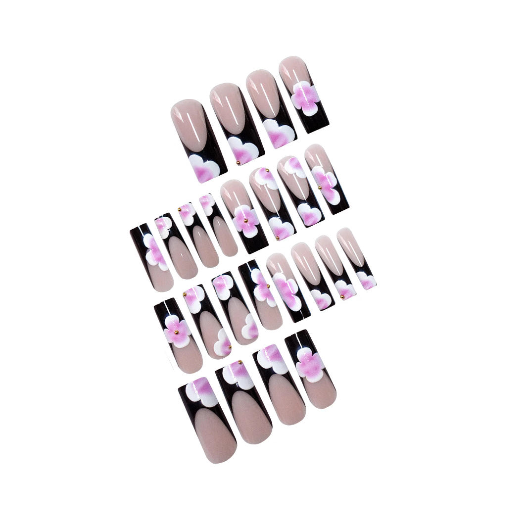 Decorative Floral Press-On Nail Enhancements Kalsten