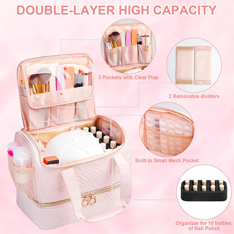 Multifunctional Cosmetic Organizer Bag with Removable Compartments Kalsten