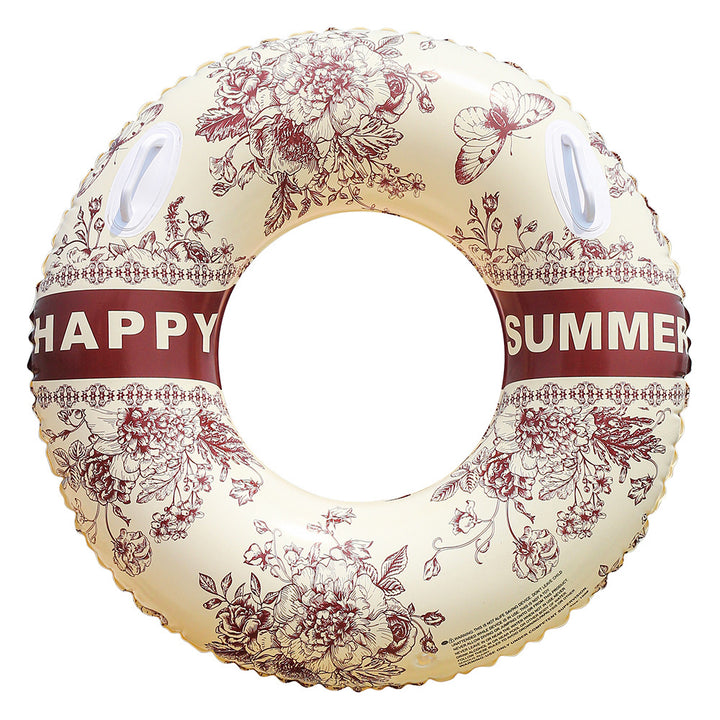 Unisex Elegant Swim Ring with Floral Designs Kalsten