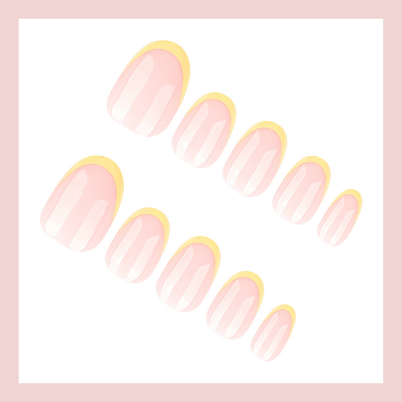 Acrylic nail set with elegant French tips and fresh color accents Kalsten