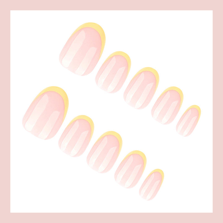 Acrylic nail set with elegant French tips and fresh color accents Kalsten