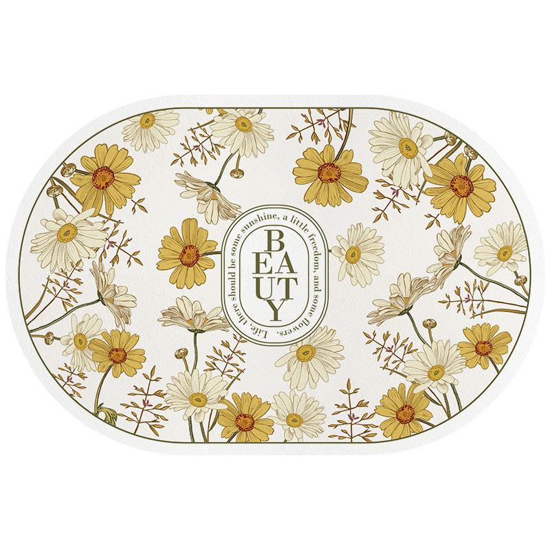 Floral Patterned Area Mat