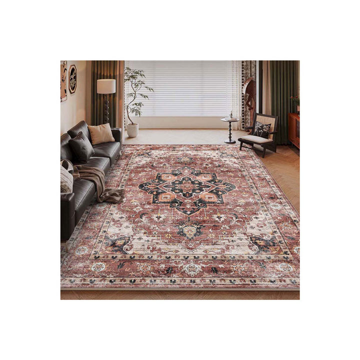 Vintage Floral Pattern Area Rug