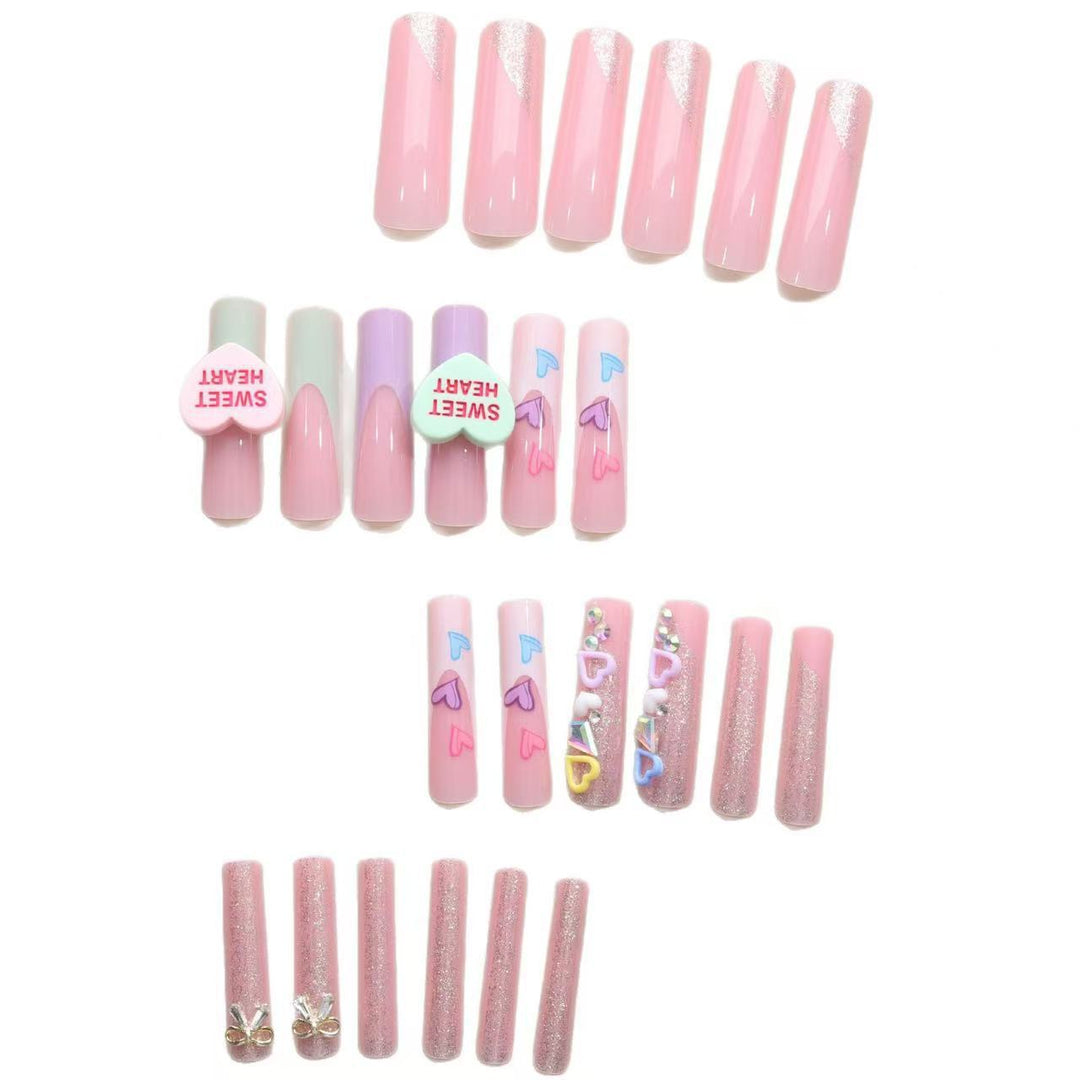 Heart-Inspired Press-On Nail Set