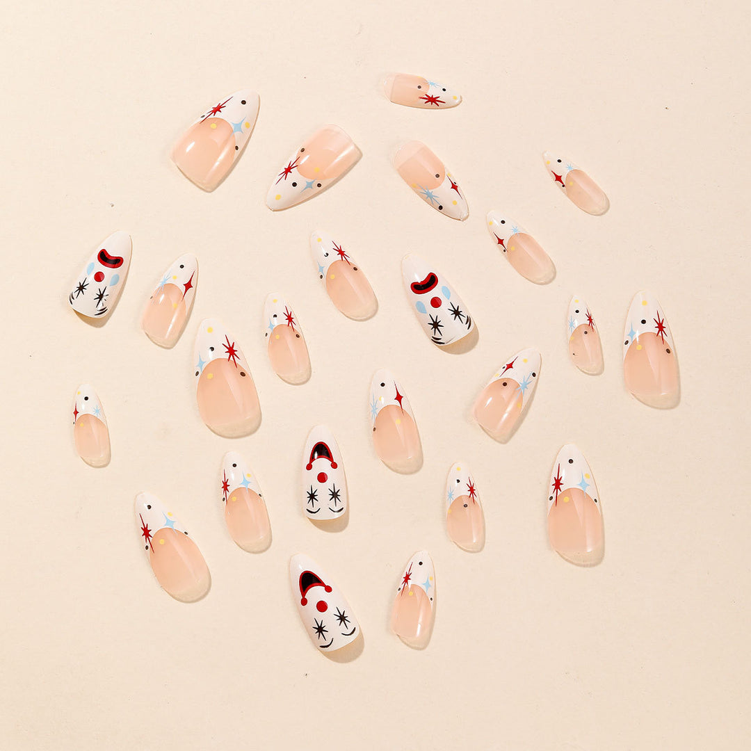 Artistic Clown-Themed Stiletto Nail Art Kalsten