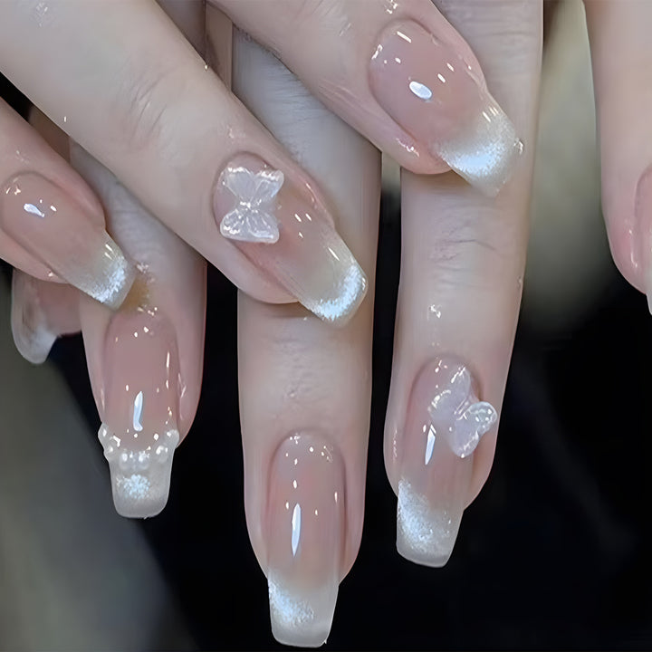 Artificial nail set with elegant glitter finish Kalsten