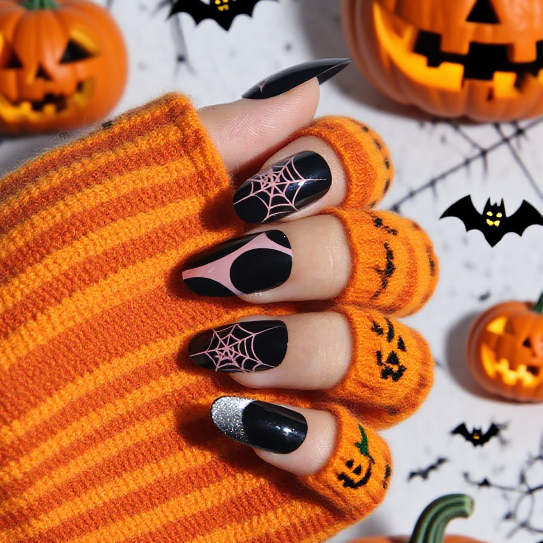 Halloween-Themed Stiletto Nail Art Set Kalsten