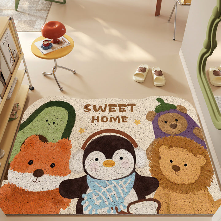Cute Animal-Themed Welcome Mat