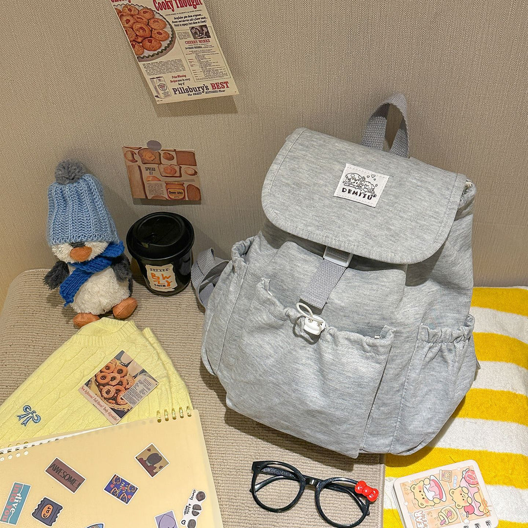Casual Drawstring Flap Backpack Kalsten