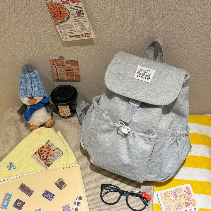 Casual Drawstring Flap Backpack Kalsten