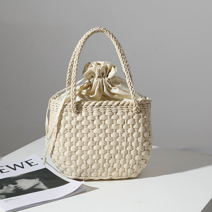 Handmade mini basket handbag with stylish woven pattern Kalsten