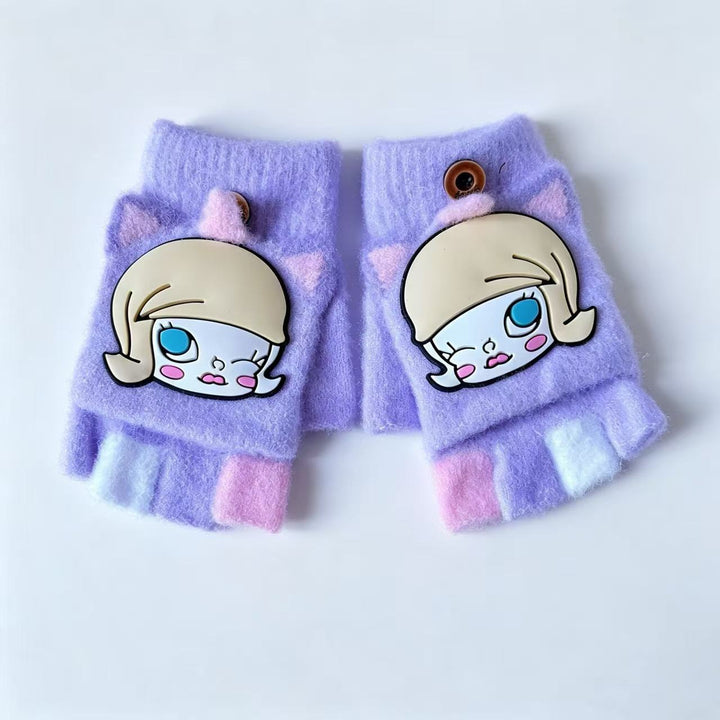 Cute Cartoon-Themed Fingerless Gloves Kalsten