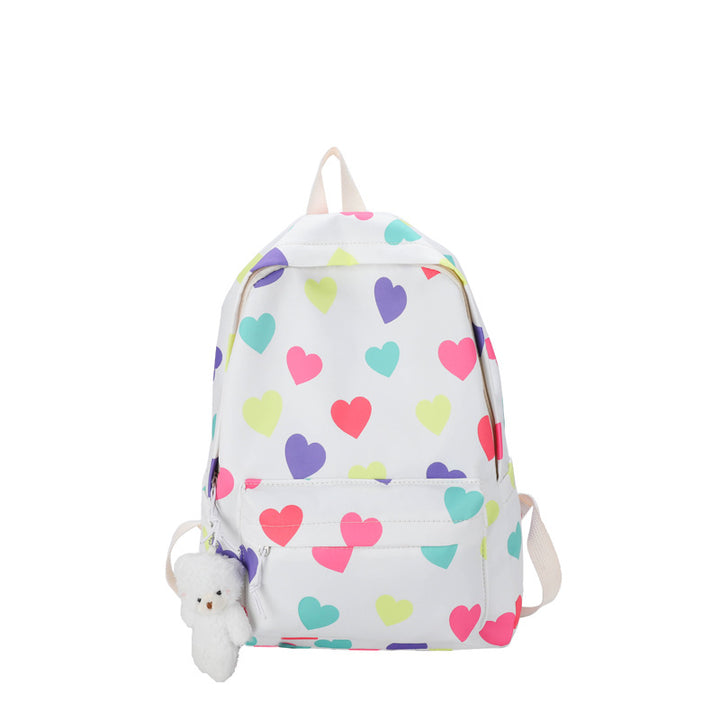 Heart-Patterned Casual Backpack Kalsten