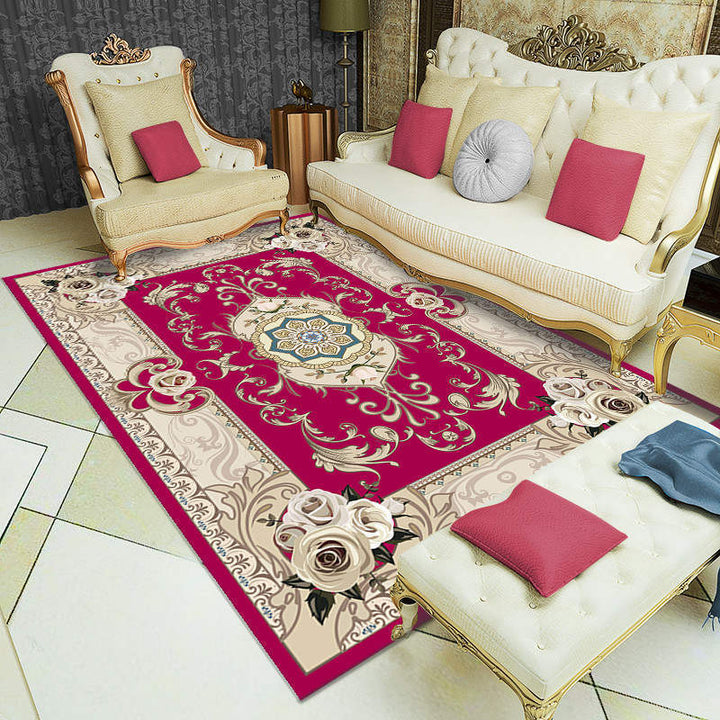 Elegant Floral Woven Area Rug