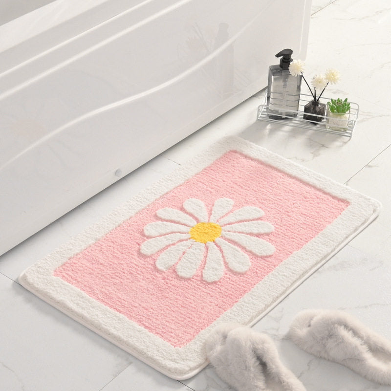 Floral Pattern Bath Rug