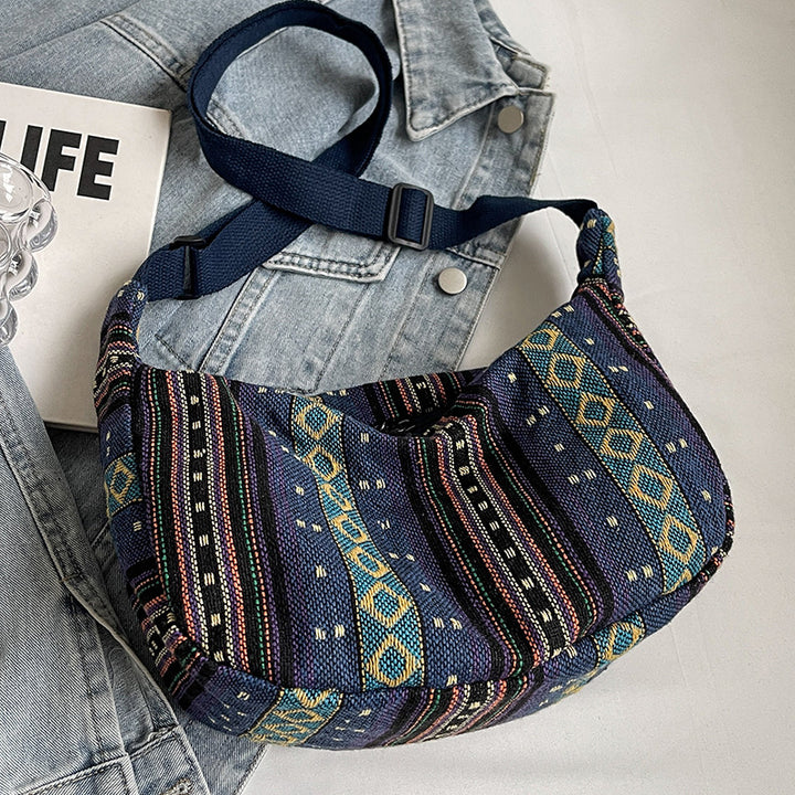 Artisan-Inspired Textured Crossbody Bag
