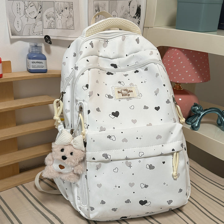 Cute Heart-Patterned Backpack Kalsten