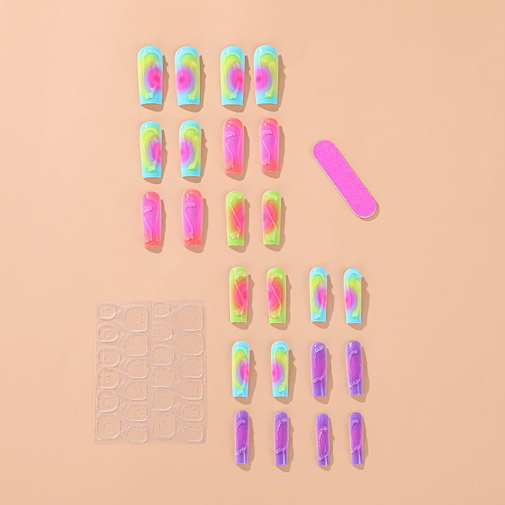 Trendy Colored Artificial Nails Kalsten