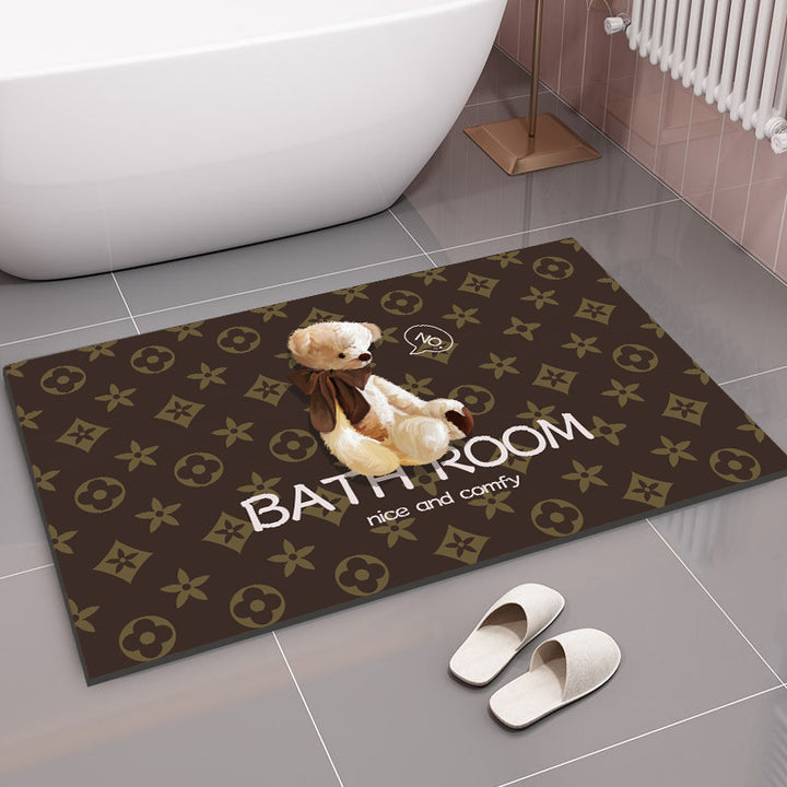 Fun Graphic Bath Mat for Bathroom