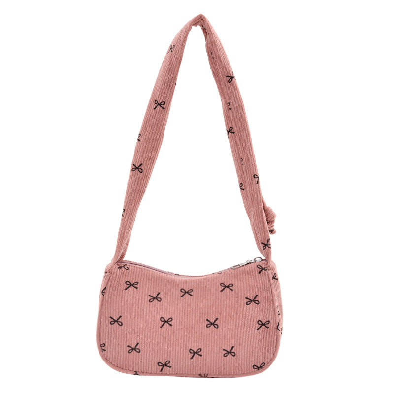 Stylish Mini Corduroy Crossbody Bag