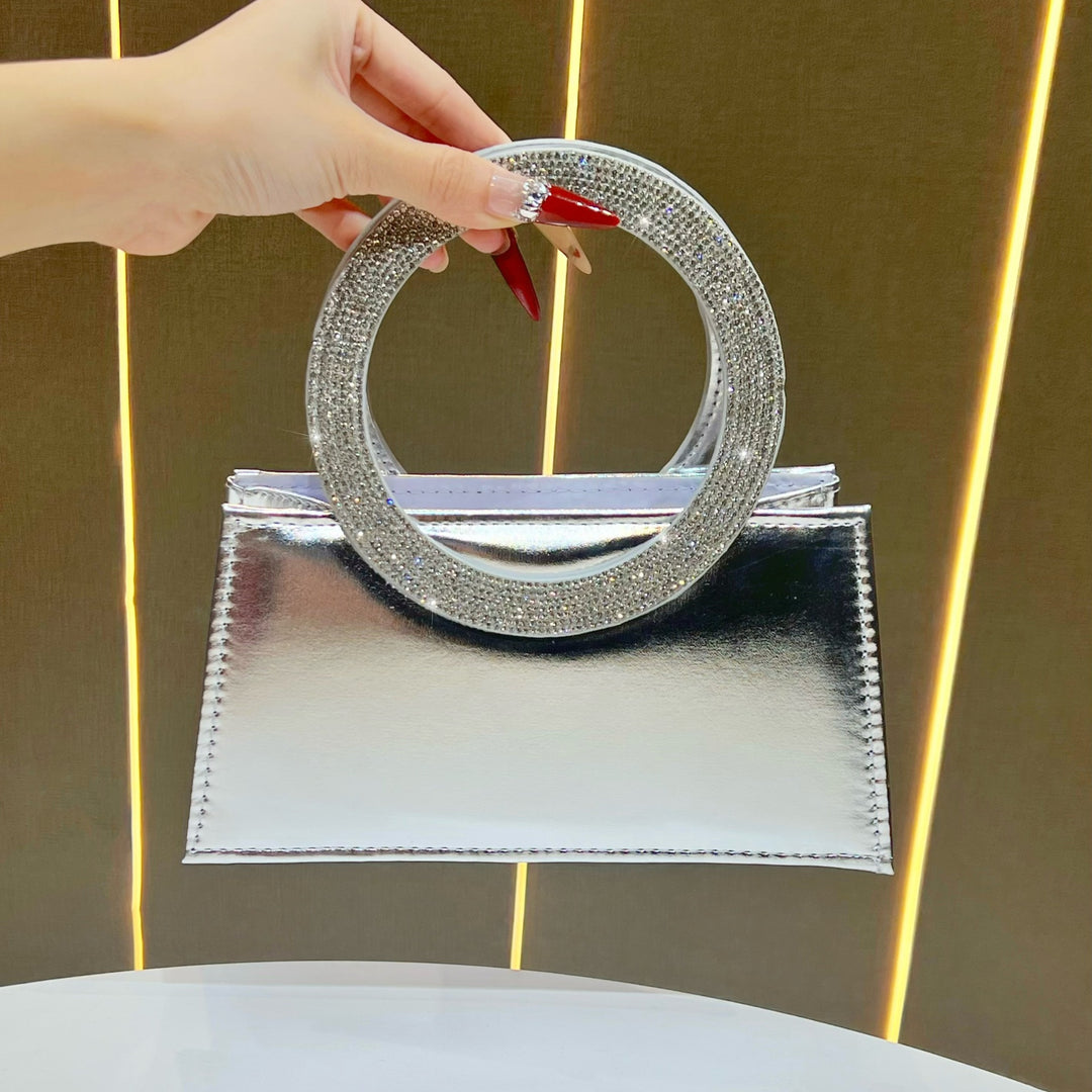 Elegant Ring-Handled Evening Handbag